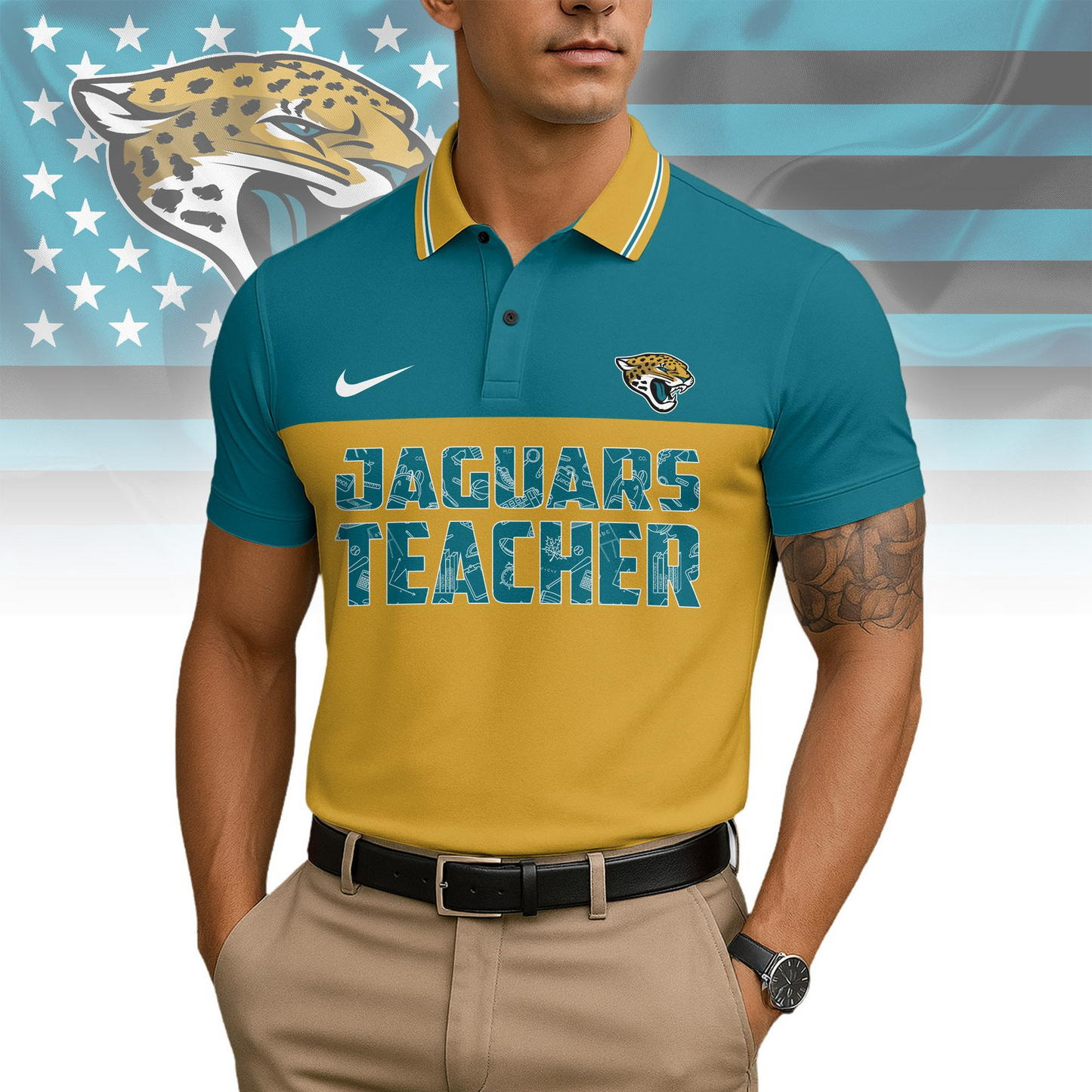 Premium NFL JAC Teacher Appreciation Polo Shirt V15 NMD TTV