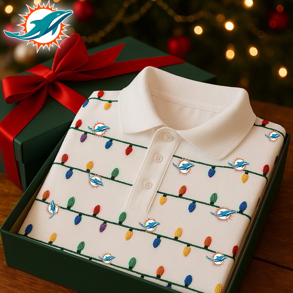 Premium NFL MIA Christmas Polo Shirt V2 NMD NHM