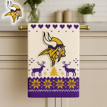 Premium NFL MIN Christmas Kitchen Towel V1 NMD TTV