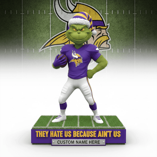 Premium NFL MIN Christmas The Grinch Arcylic Plaque V1 NMD