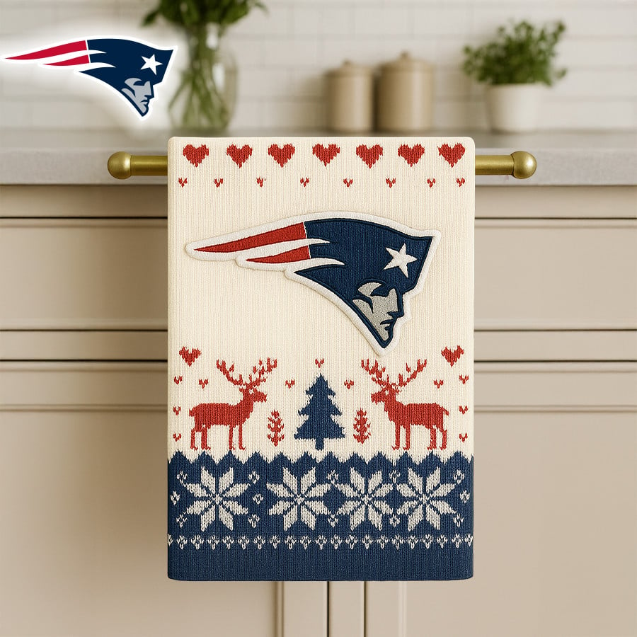 Premium NFL NE Christmas Kitchen Towel V1 NMD TTV