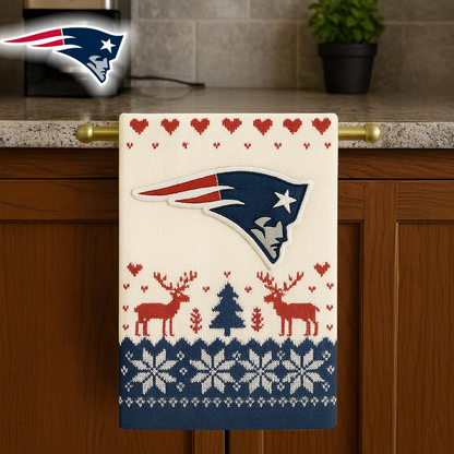 Premium NFL NE Christmas Kitchen Towel V1 NMD TTV