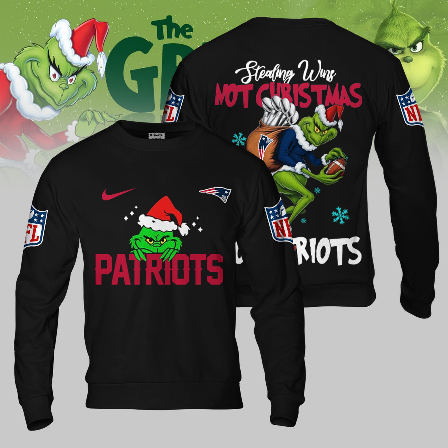 Premium NFL NE x The Grinch Shirt V3 NMD TTV