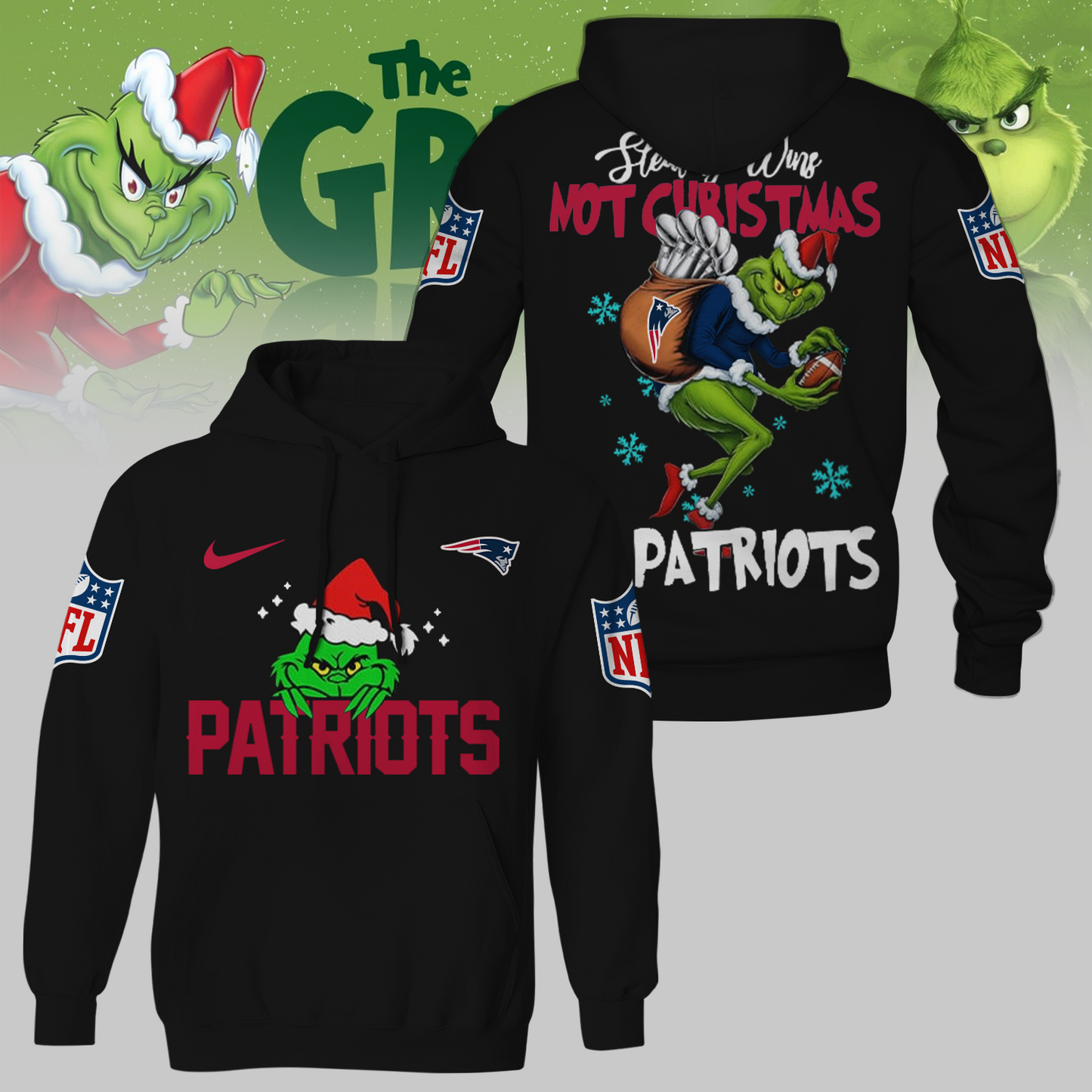 Premium NFL NE x The Grinch Shirt V3 NMD TTV