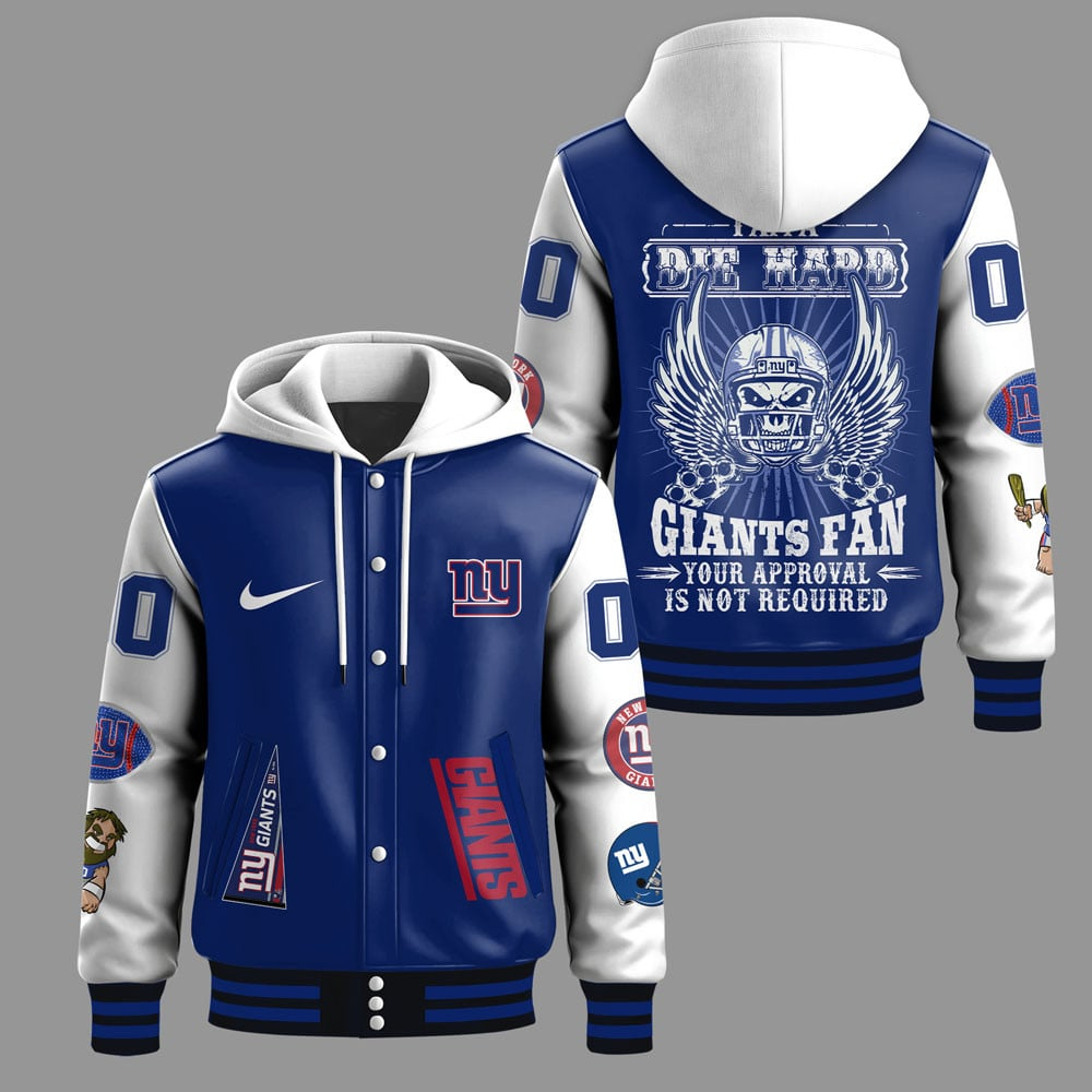 Premium NFL NYG Die Hard Baseball Jacket V1 NMD TTV