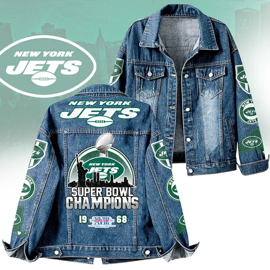 Premium NFL NYJ Denim Jacket V1 NMD NHM