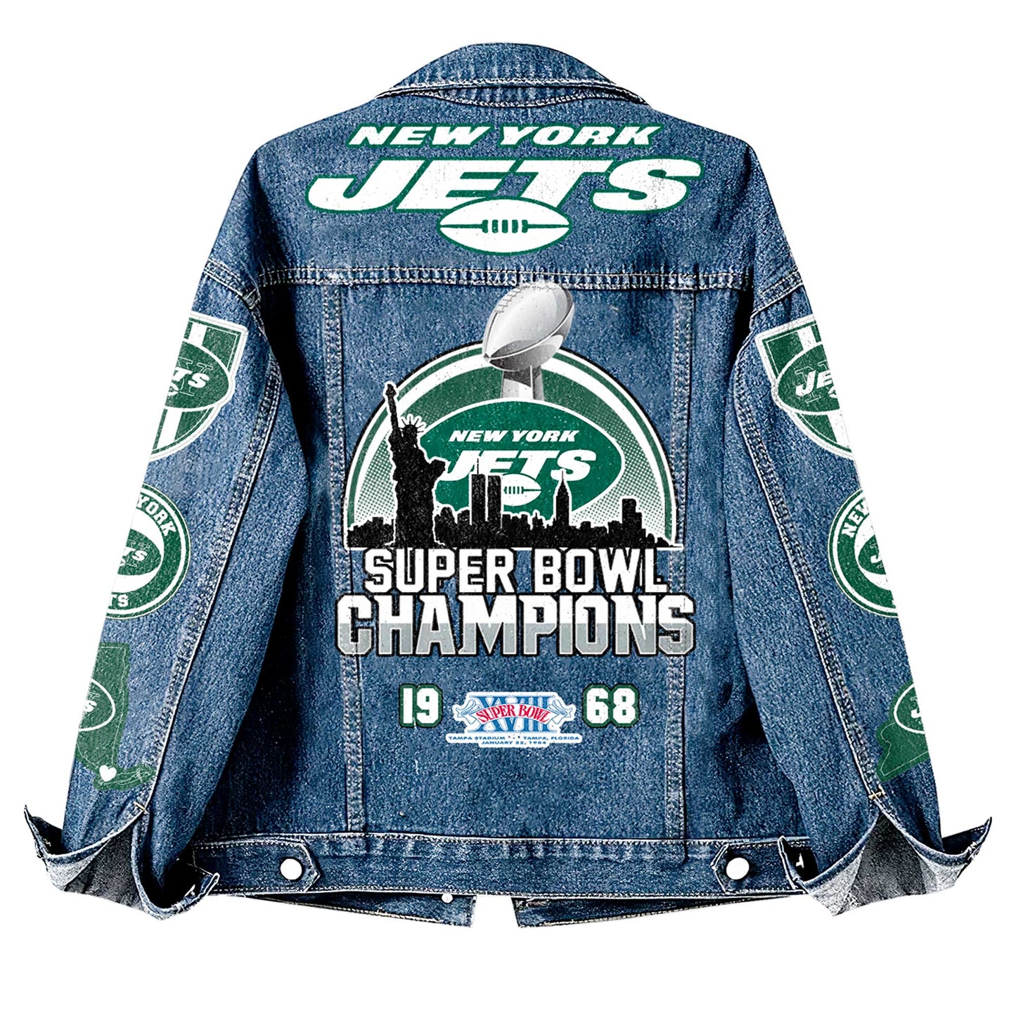 Premium NFL NYJ Denim Jacket V1 NMD NHM