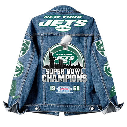Premium NFL NYJ Denim Jacket V1 NMD NHM