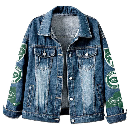 Premium NFL NYJ Denim Jacket V1 NMD NHM