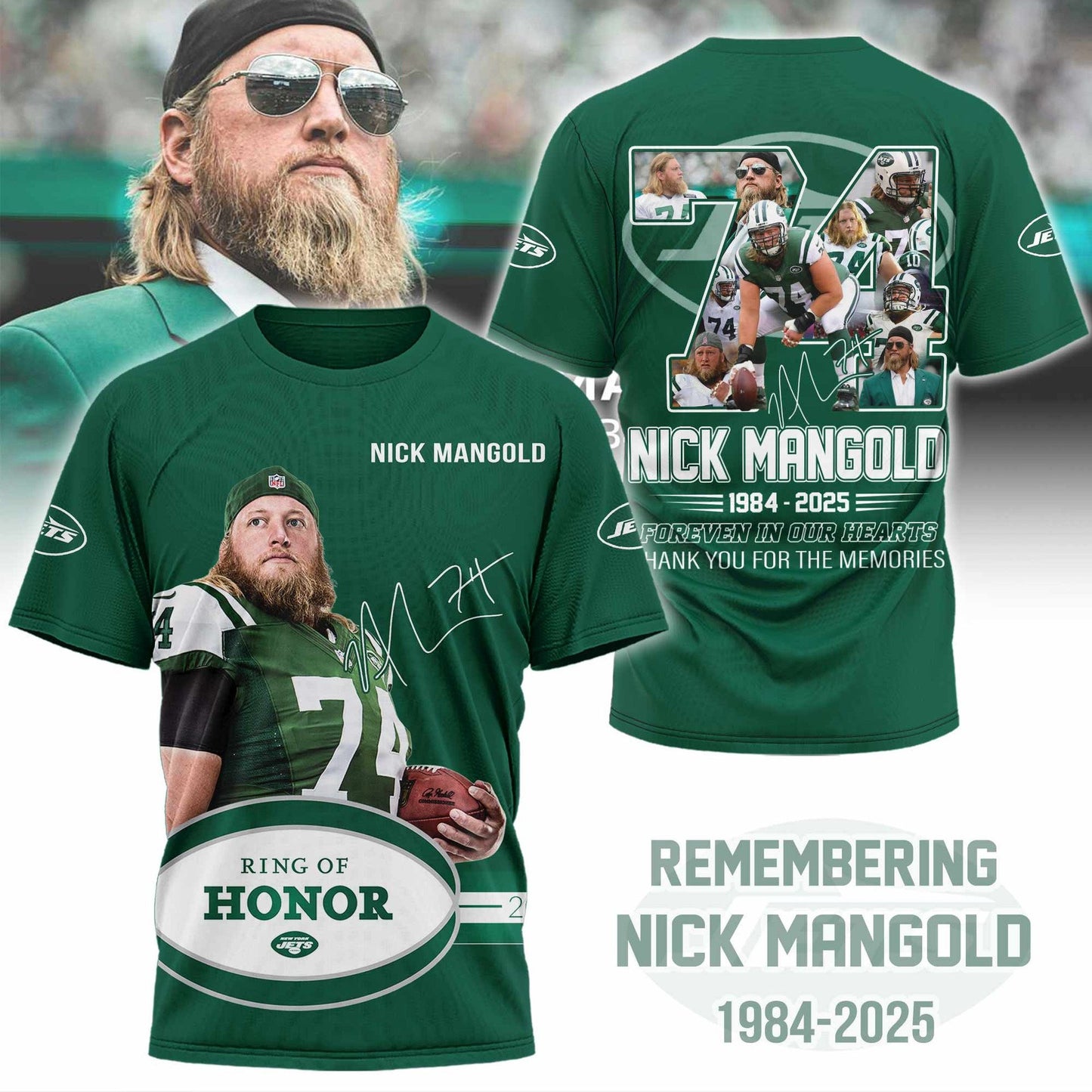 Premium NFL NYJ In Memory Of Nick Mangold T-shirt V1 NMD NHM