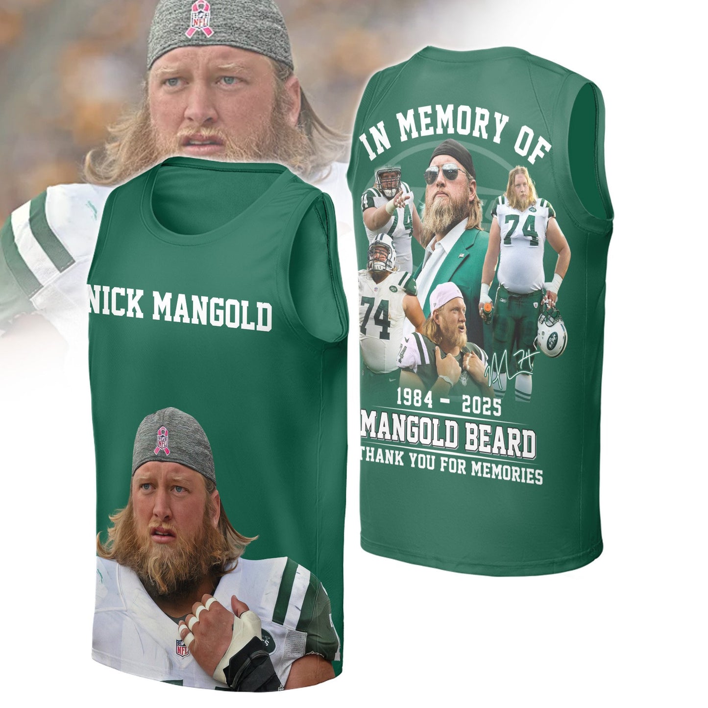 Premium NFL NYJ In Memory Of Nick Mangold T-shirt V2 NMD NHM