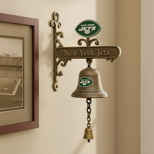 Premium NFL NYJ Retro Wall-Mounted Metal Doorbell V1 NMD NHM