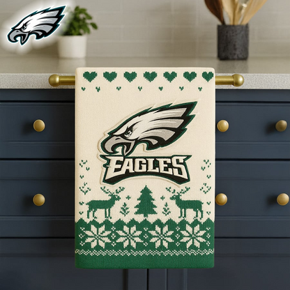 Premium NFL PHI Christmas Kitchen Towel V1 NMD TTV