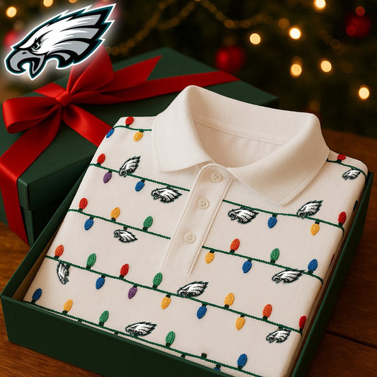 Premium NFL PHI Christmas Polo Shirt V2 NMD NHM
