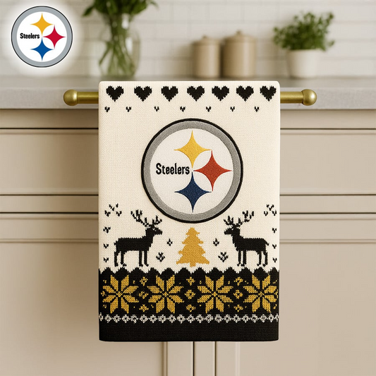 Premium NFL PIT Christmas Kitchen Towel V1 NMD TTV