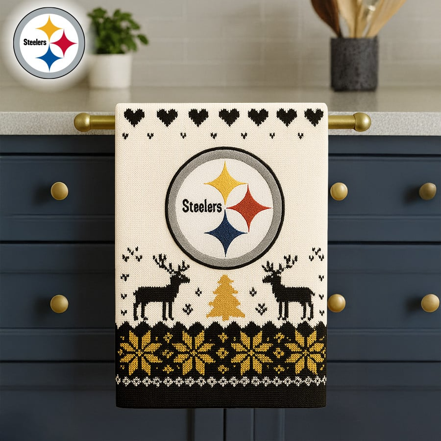 Premium NFL PIT Christmas Kitchen Towel V1 NMD TTV