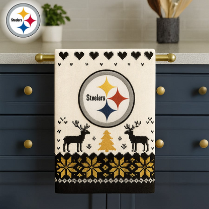 Premium NFL PIT Christmas Kitchen Towel V1 NMD TTV