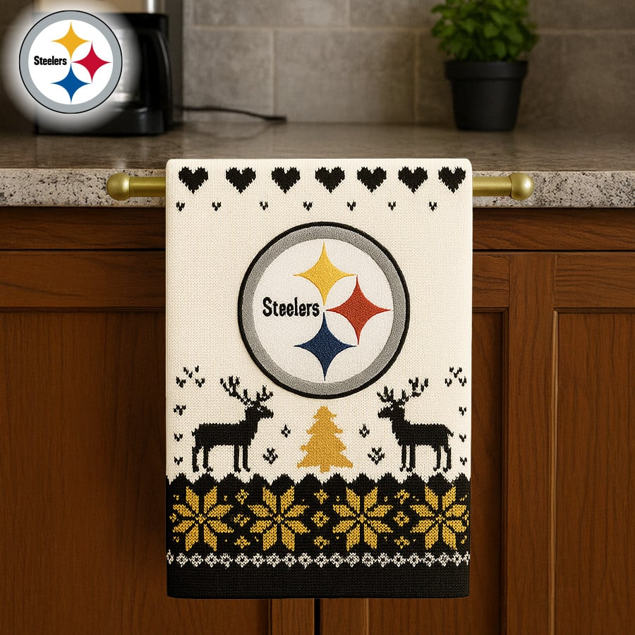 Premium NFL PIT Christmas Kitchen Towel V1 NMD TTV