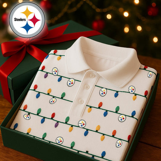 Premium NFL PIT Christmas Polo Shirt V2 NMD NHM