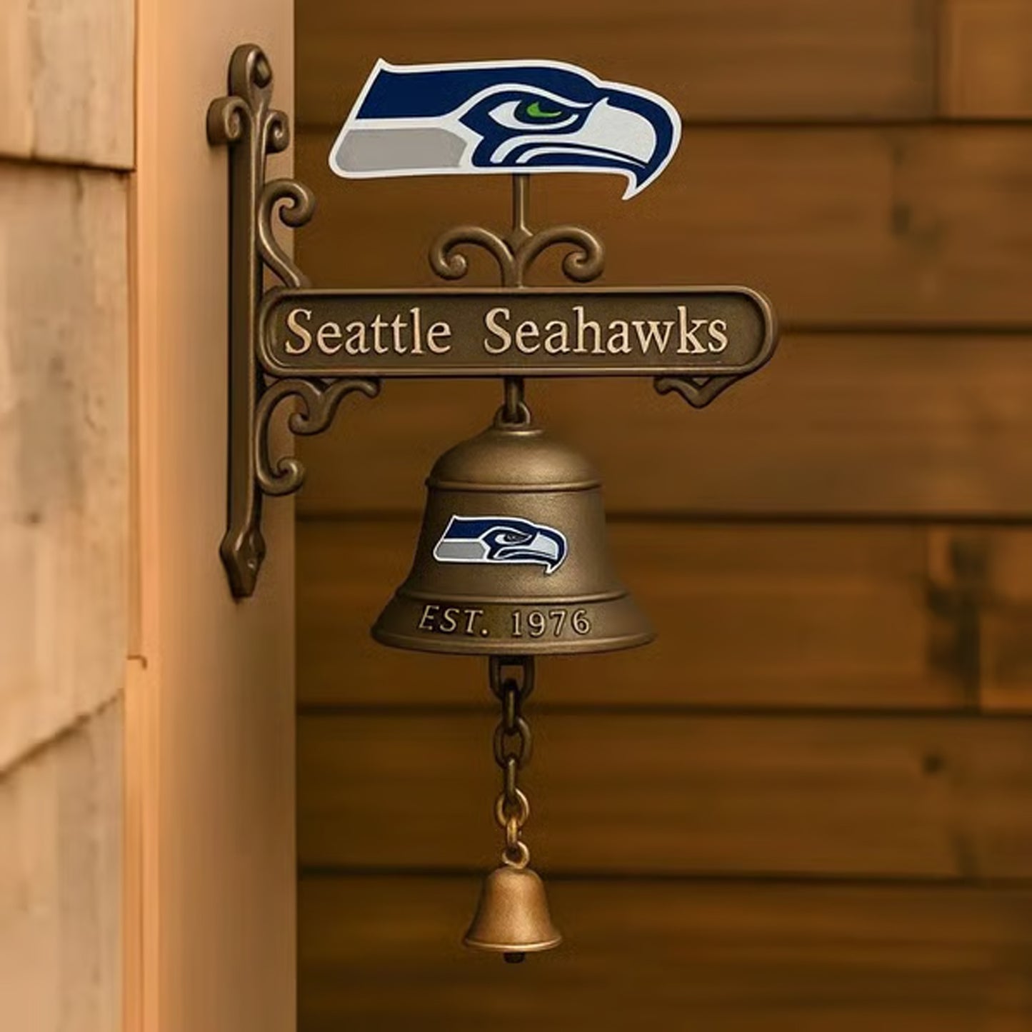 Premium NFL SEA Retro Wall-Mounted Metal Doorbell V1 NMD NHM
