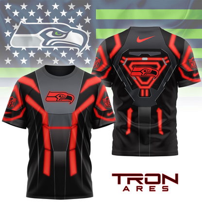 Premium NFL SEA Sci-Fi Tron Ares T-shirt V1 NMD TTV