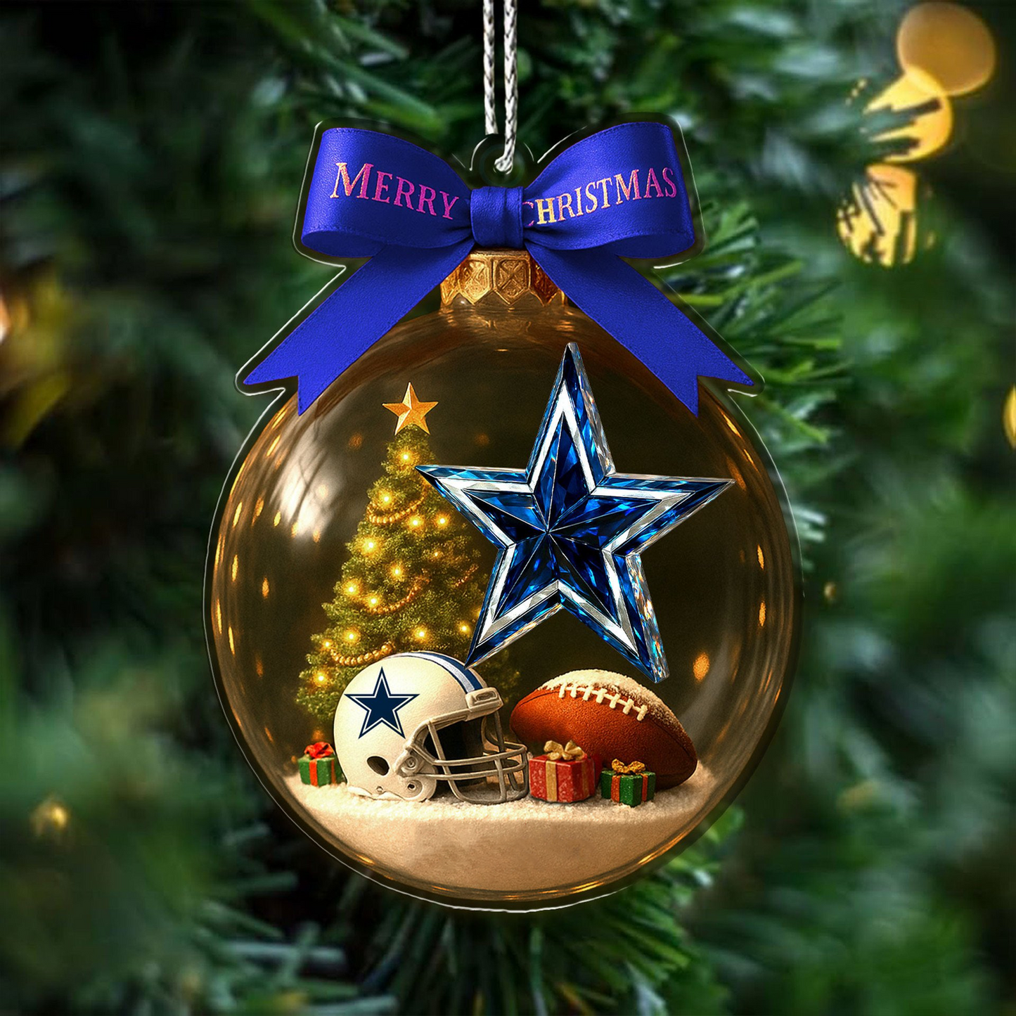 Premium NFL X DAL Christmas Ornaments NDT TDT