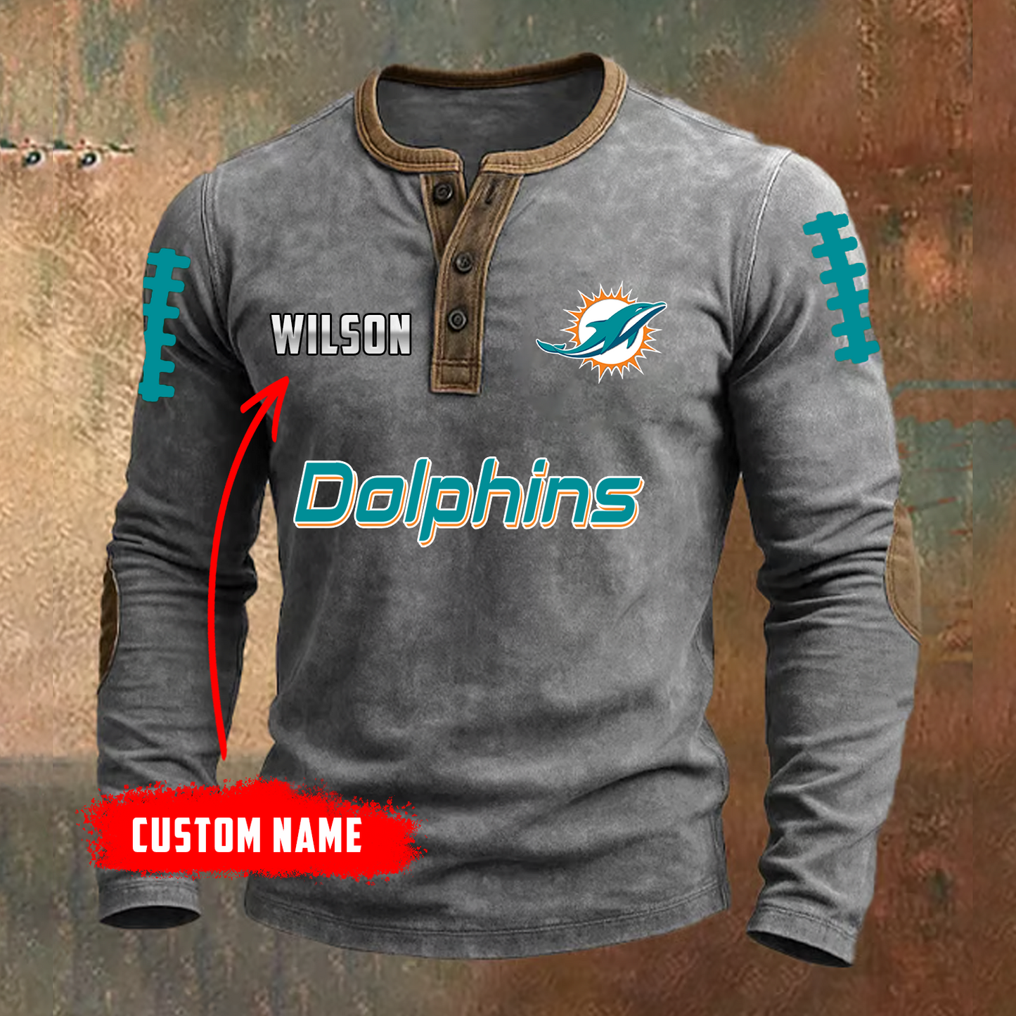 PREMIUM NFL X MIA LONG SLEEVE SHIRT NDT TDT