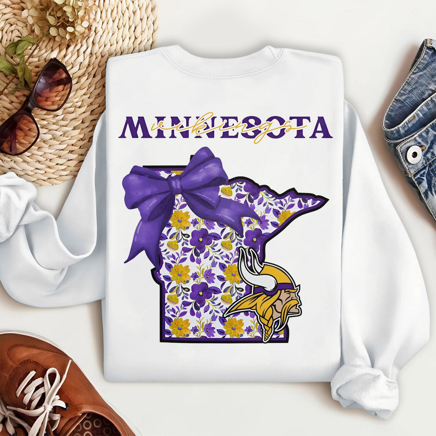 Premium NFL x MIN Cozy State Bow Sweatshirt TUANND TANTD