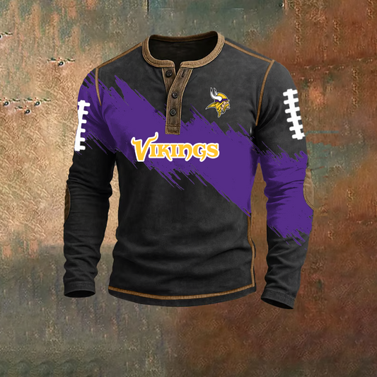 PREMIUM NFL X MIN HENLEY LONG SLEEVE OUTFIT SHIRT NDT TDT