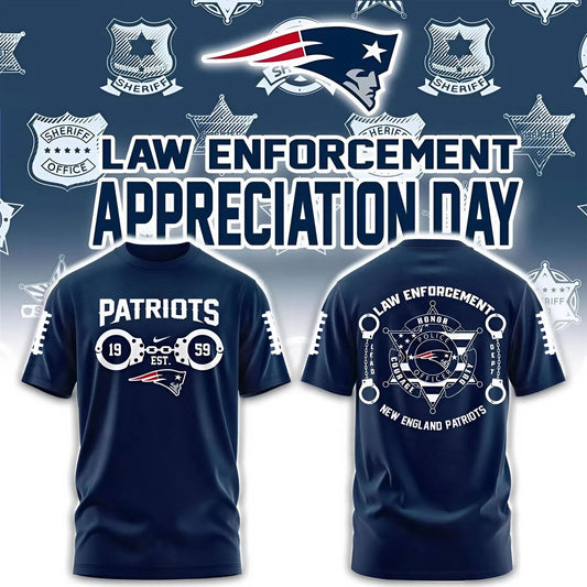PREMIUM NFL X NE 3D SHIRT Law Enforcement 2025 NDT NHM