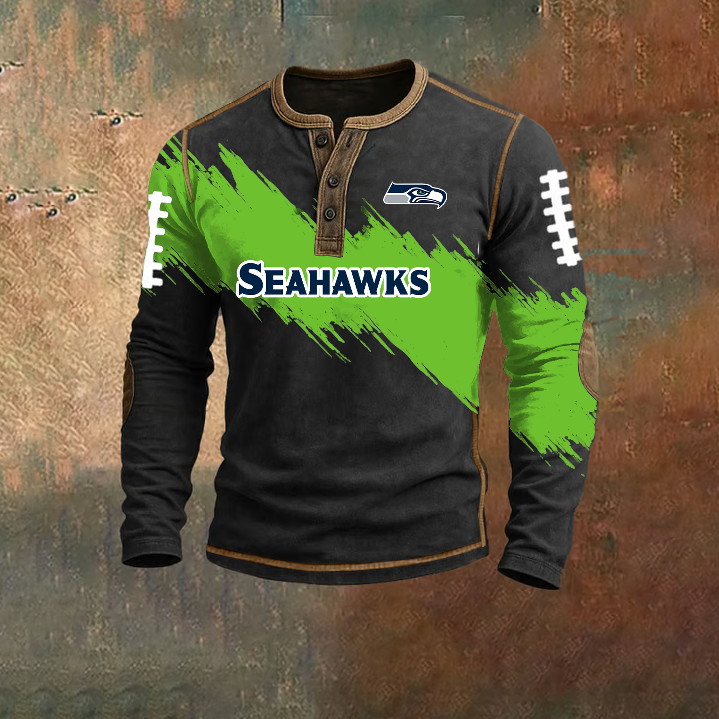 PREMIUM NFL X SEA HENLEY LONG SLEEVE OUTFIT SHIRT NDT TDT