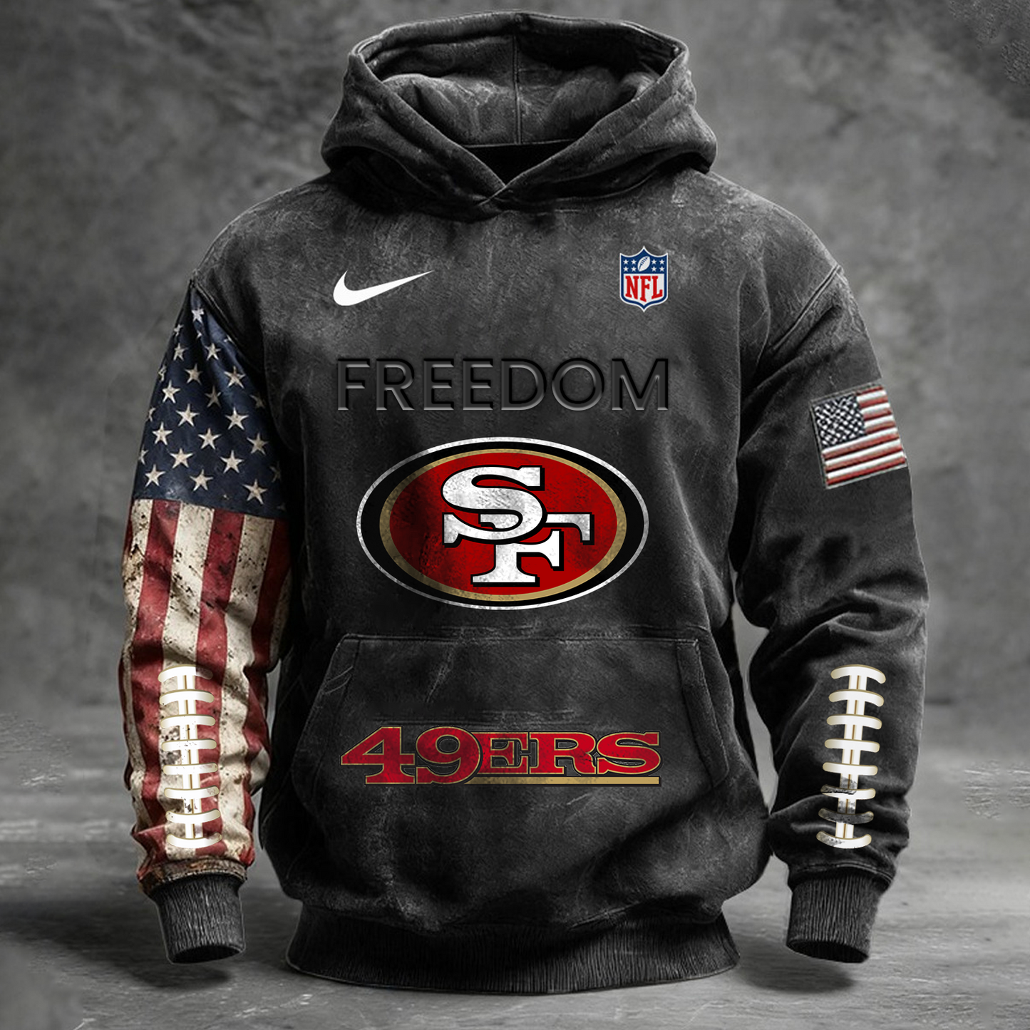 PREMIUM NFL X SF49  Long-sleeved Hooded Sweatshirt NDT TDT