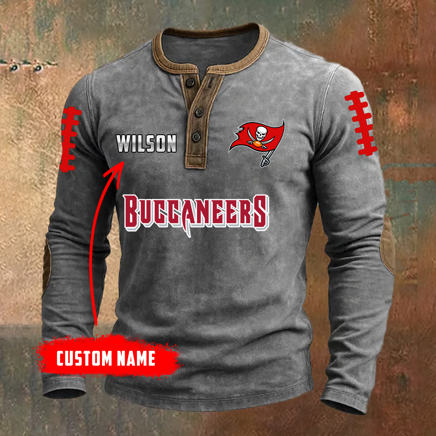 PREMIUM NFL X TB LONG SLEEVE SHIRT NDT TDT