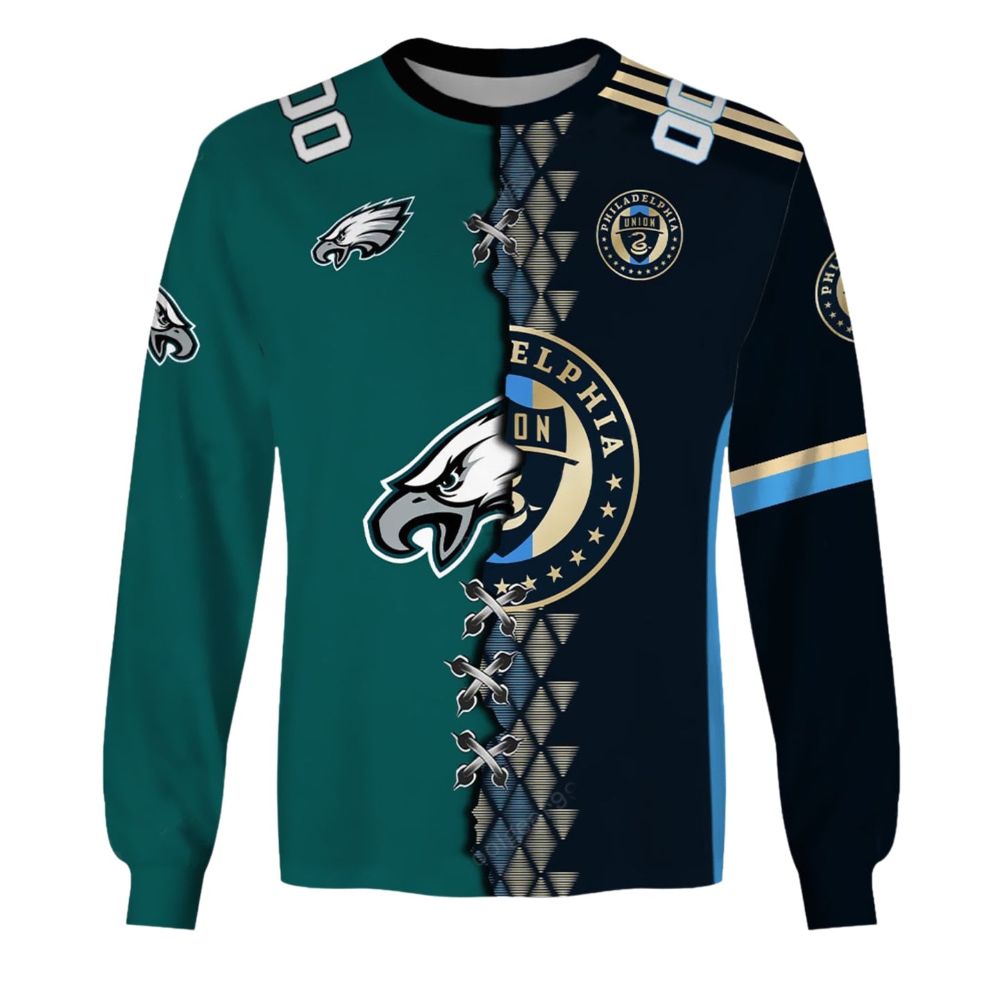 PREMIUM Philadelphia Union X Philadelphia Eagles (MLS x NFL) LONG SLEEVE SHIRT NDT NHM
