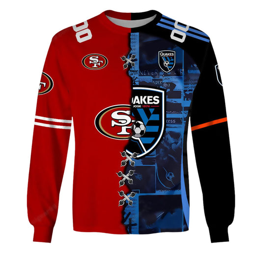 PREMIUM San Jose Earthquakes X San Francisco 49ers (MLS x NFL) LONG SLEEVE SHIRT NDT NHM
