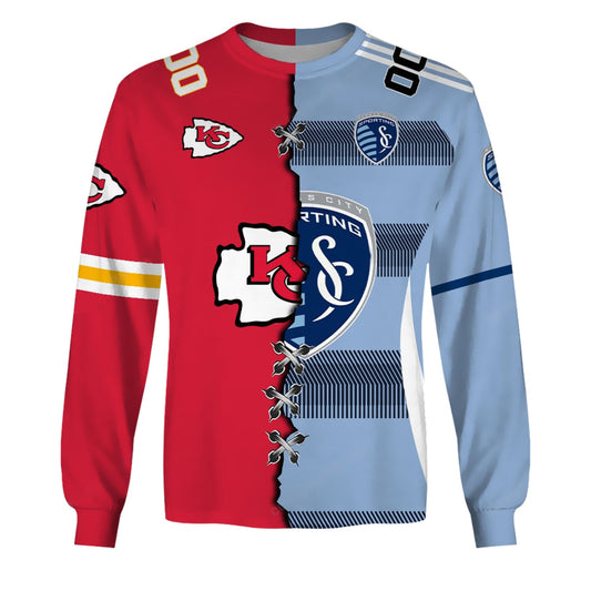 PREMIUM Sporting Kansas City X Kansas City Chiefs (MLS x NFL) LONG SLEEVE SHIRT NDT NHM