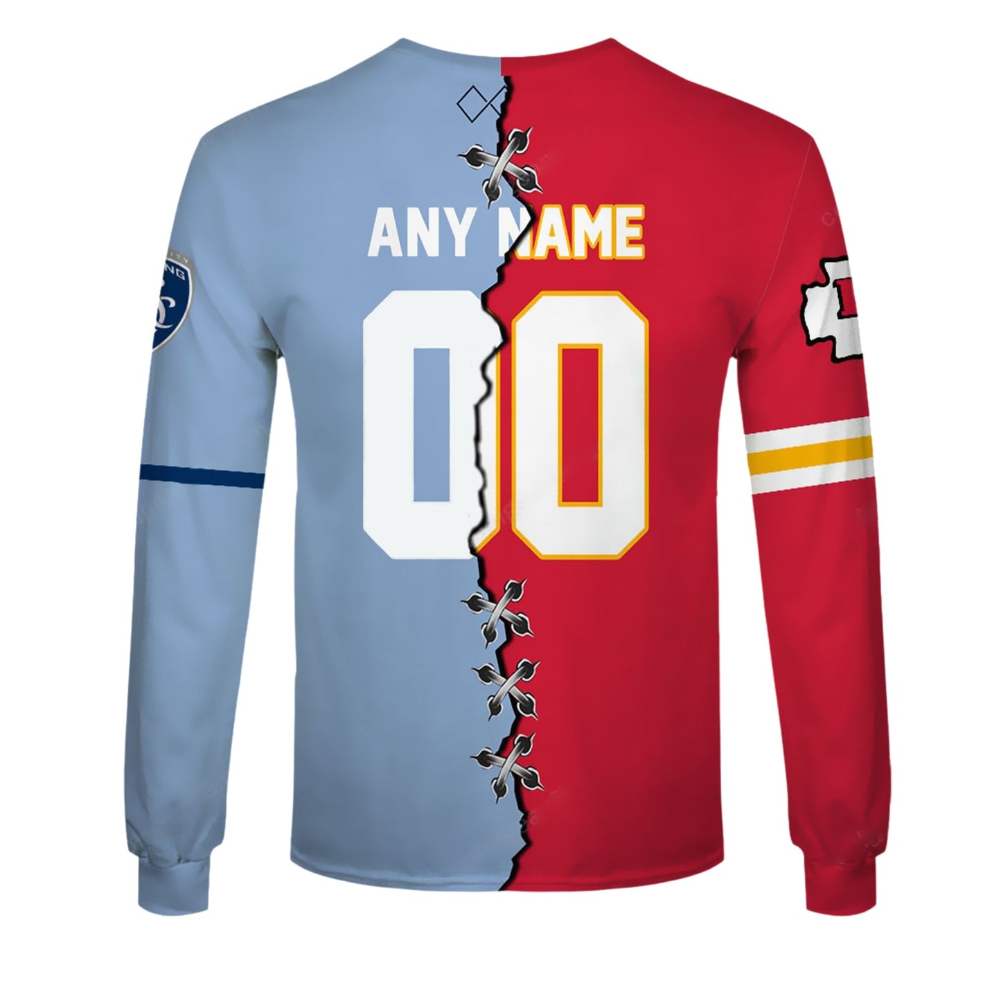 PREMIUM Sporting Kansas City X Kansas City Chiefs (MLS x NFL) LONG SLEEVE SHIRT NDT NHM