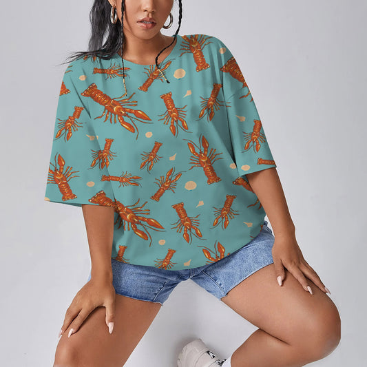 Lobster Women Oversized T-Shirt | Printed Graphic Tees