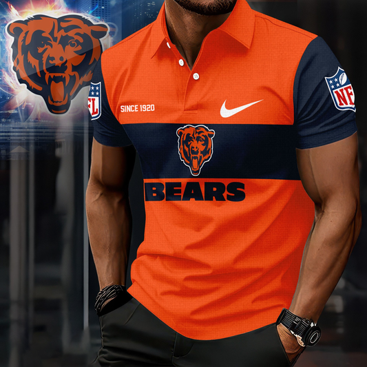 CHI Premium NFL V5 Polo Shirt DDT CTND