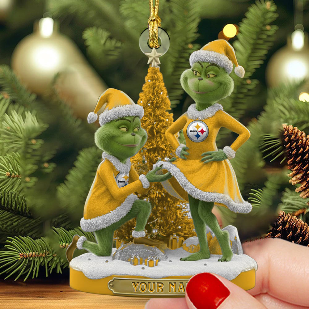 PS NFL Personalized Funny Christmas Couple Ornament Gift For Family DDTNTL