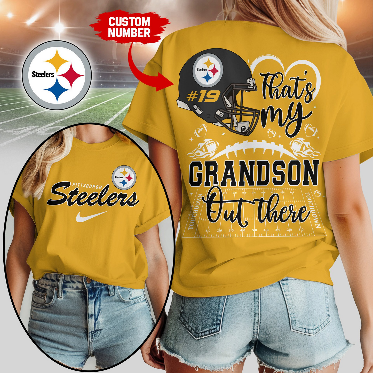PS Premium NFL That My Grandson Out There Shirt DDT NTL