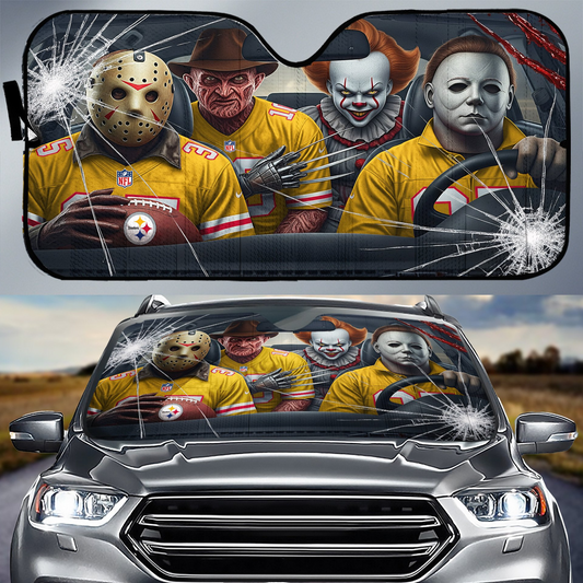 PS x NFL Horror Car Sunshade For Fan DDT CTND