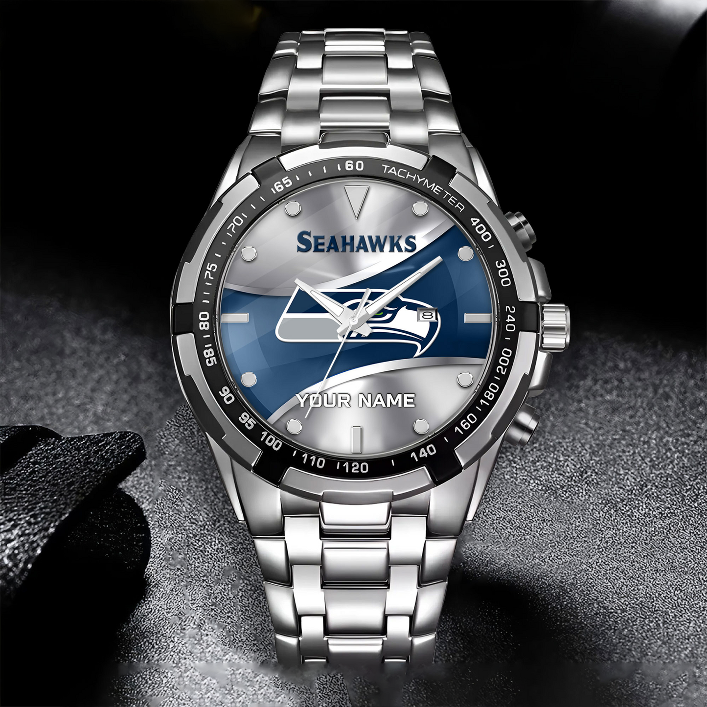 SEA x NFL Alloy Men Quartz Watch - Custom Name DATND TANTD