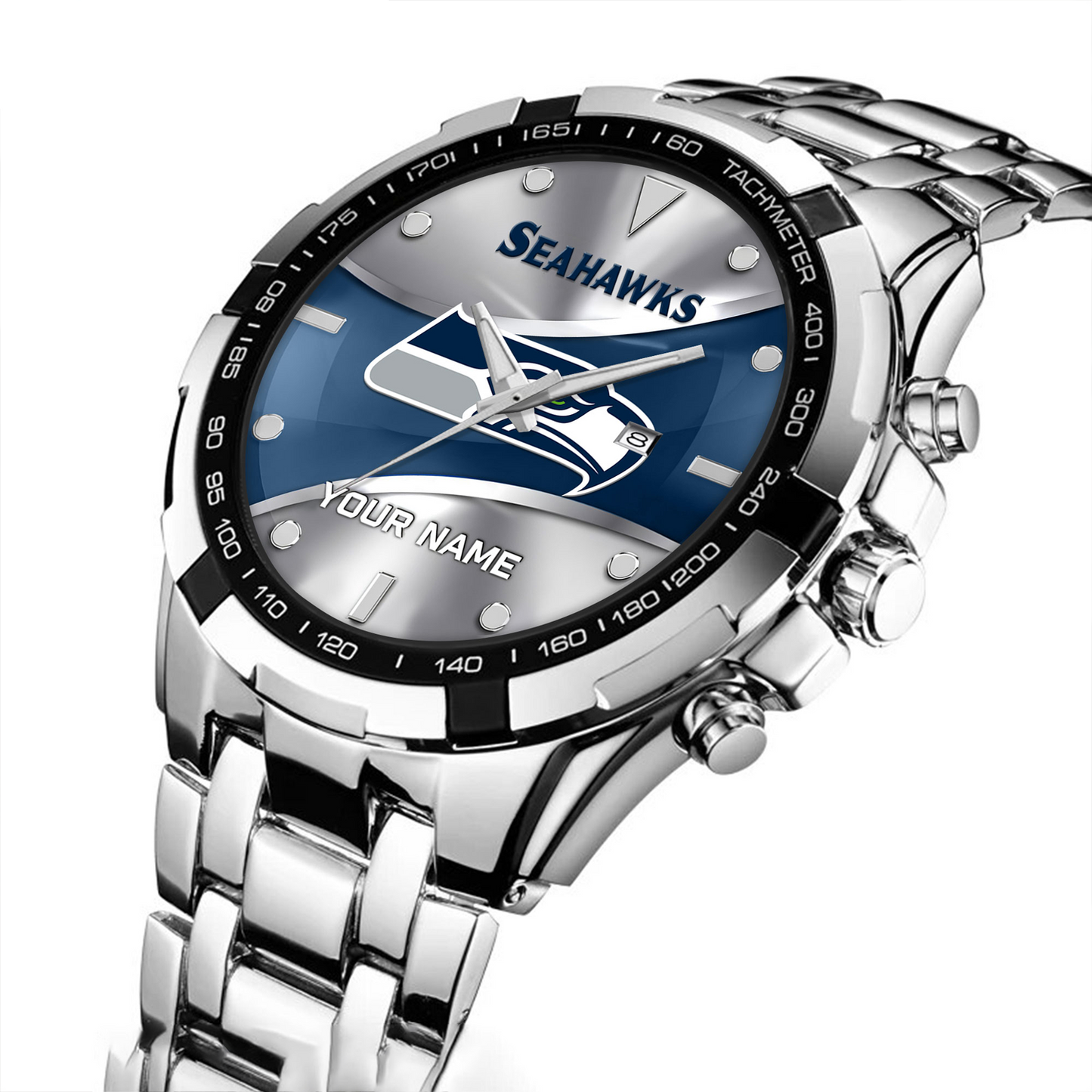 SEA x NFL Alloy Men Quartz Watch - Custom Name DATND TANTD