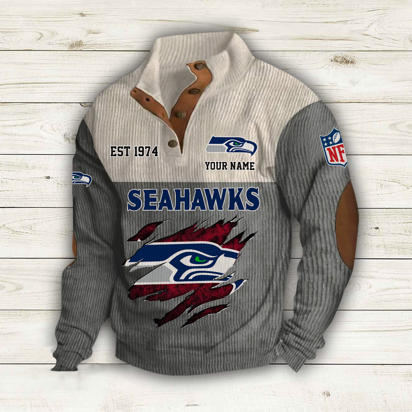SEA x NFL Custom Name Sport Sweatshirt DatND DVT