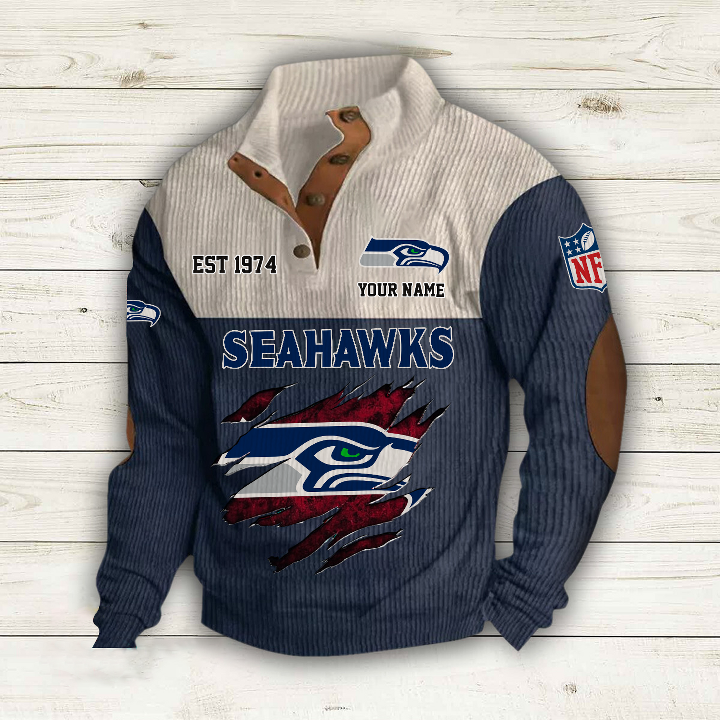SEA x NFL Custom Name Sport Sweatshirt DatND DVT
