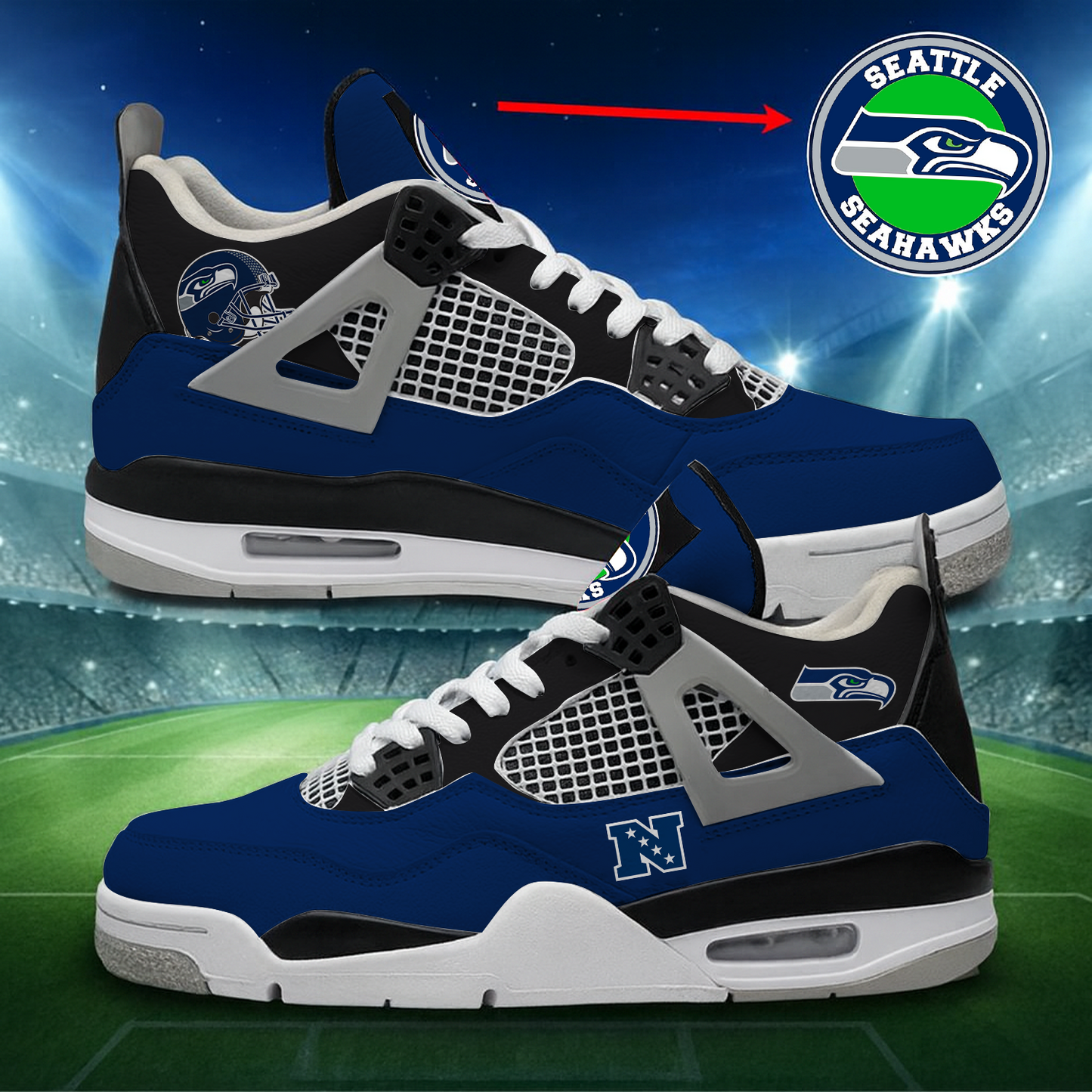 SEA x NFL Custom Sneakers DatND DVT