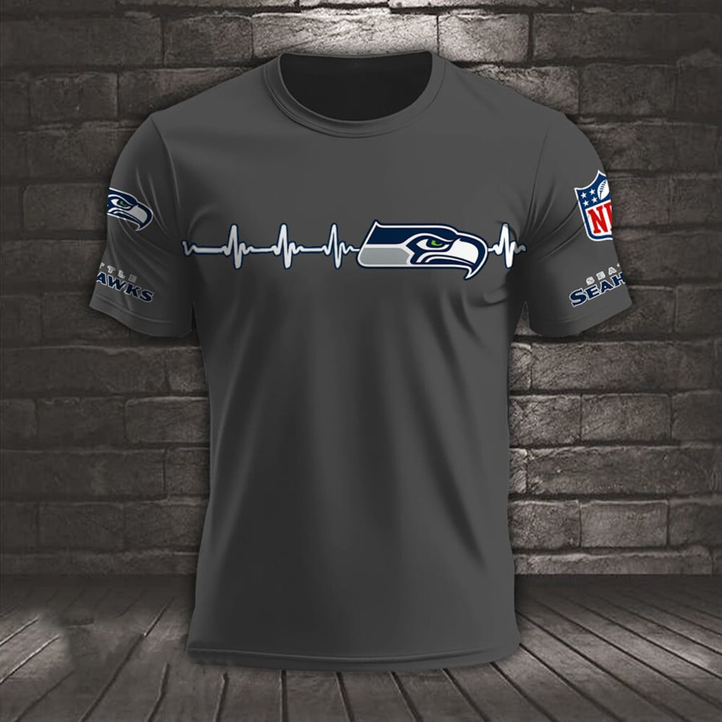 SEA x NFL Heart Rate Map Special 3D Shirt DatND ThuongNH