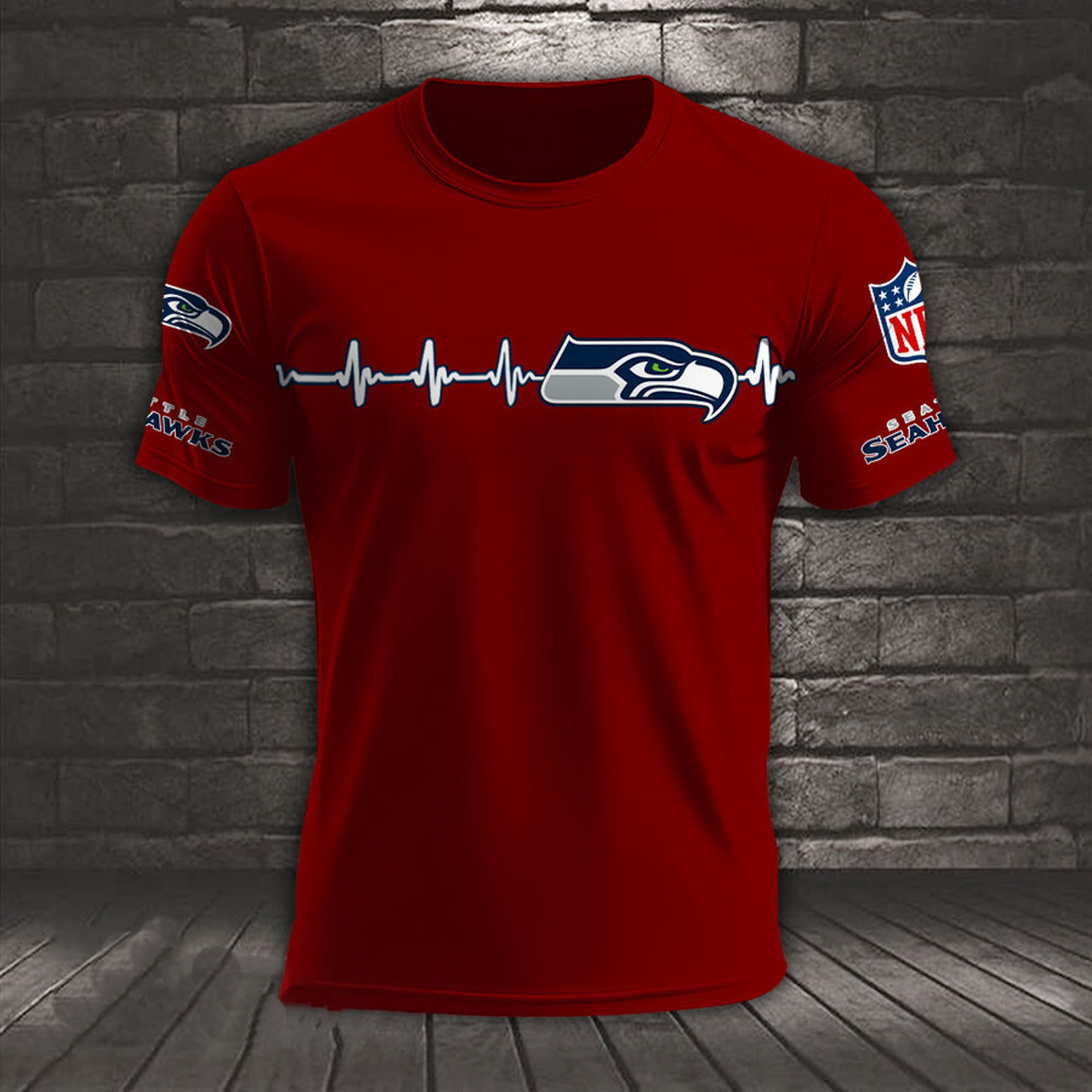 SEA x NFL Heart Rate Map Special 3D Shirt DatND ThuongNH