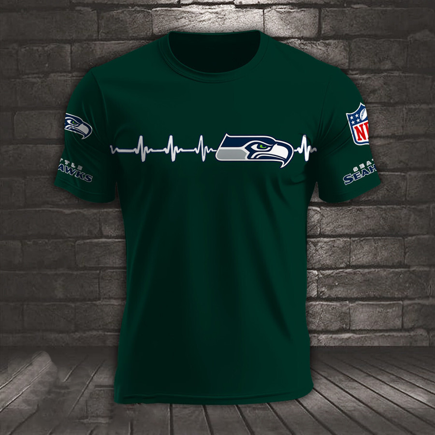 SEA x NFL Heart Rate Map Special 3D Shirt DatND ThuongNH